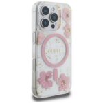 Case Guess Resin Flowers MagSafe for iPhone 16 Pro Max pink - imagine 4