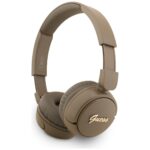 Headphones Guess Bluetooth 5.3 Metal Logo Script brown
