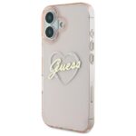 Guess GUHCP16SHCHGSPP iPhone 16 6.1" pink hardcase IML Heart - imagine 2