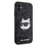 Karl Lagerfeld KLHCN61G2CPK iPhone 11 /Xr 6.1" black hardcase Glitter Choupette Patch - imagine 4