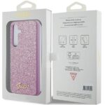 Guess GUHCS24SHGGSHU S24 S921 purple hardcase Glitter Script - imagine 8