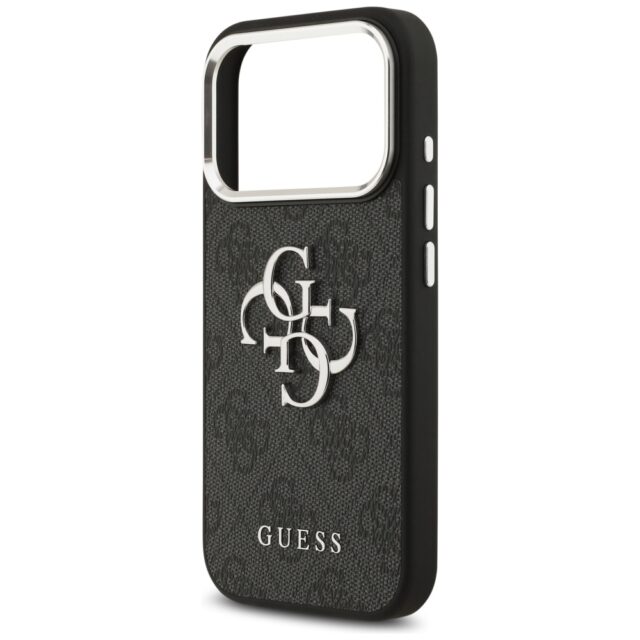 Case Guess 4G Big 4G Classic Logo for iPhone 17 Pro black silver - imagine 6