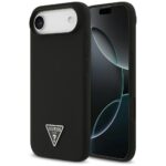 Case Guess Silicone Triangle Logo MagSafe for iPhone 17 Air black