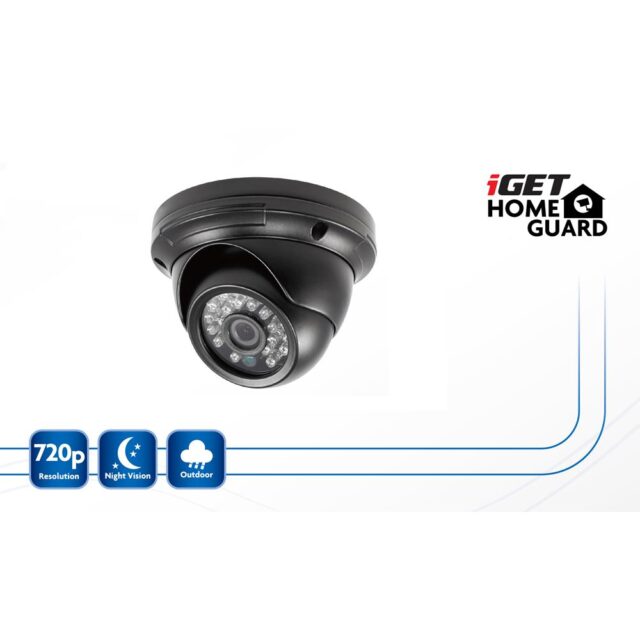 IGET HomeGuard HGPRO729 Dome Camera 720p HD Outdoor CCTV, IP66 - imagine 5