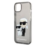 Karl Lagerfeld KLHCP14SHNKCTGK iPhone 14/ 15 / 13 6,1" black hardcase Glitter Karl&Choupette - imagine 6