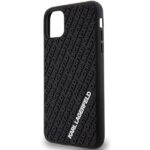 Karl Lagerfeld KLHCN613DMKRLK iPhone 11/ Xr 6.1" black hardcase 3D Rubber Multi Logo - imagine 6