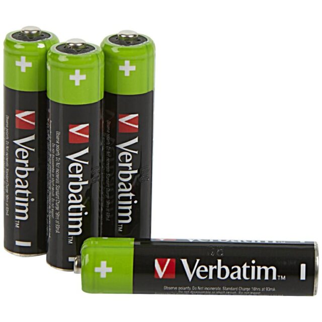 Verbatim Battery NiMH AAA 950mAh Premium HR03 4pcs black 49514 - imagine 2