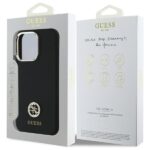 Guess GUHCP16LM4DGPK iPhone 16 Pro 6.3" black hardcase Silicone Logo Strass 4G - imagine 8