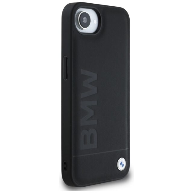 Case BMW Leather Hot Stamp do iPhone 16e black - imagine 4