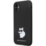 Karl Lagerfeld KLHCN61SMHCNPK iPhone 11/ Xr 6.1" black hardcase Silicone C Metal Pin - imagine 2