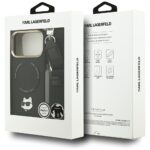 Karl Lagerfeld Big Strap Choupette Metal Logo MagSafe Case for iPhone 17 Pro Black - imagine 10