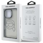 Case Karl Lagerfeld IML Rhinestones Karl Head for iPhone 16 Pro black - imagine 8