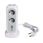 Verbatim Vertical Power Strip 15W 11xAC EU/2xUSB-C/2xUSB-A 2m EUPT-01 white 49547