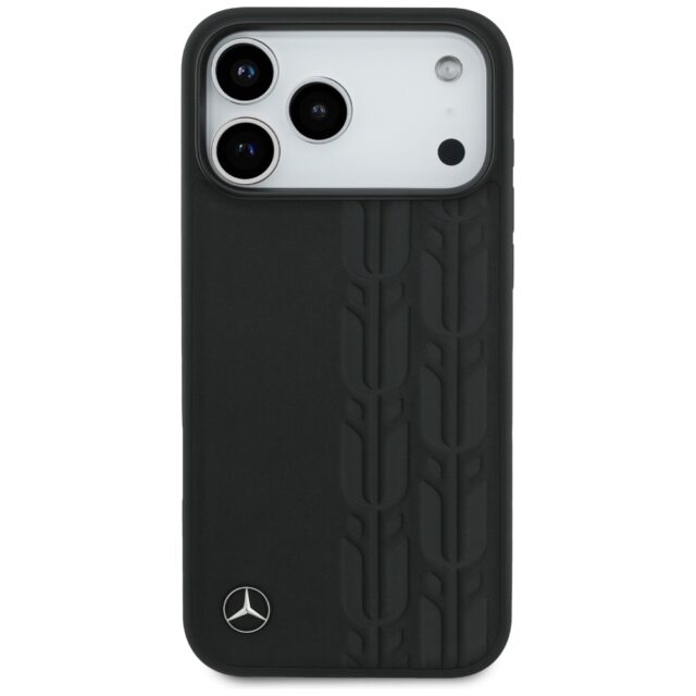 Mercedes Leather Laurel Leaves MagSafe Case for iPhone 17 Pro Max Black - imagine 3