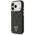 Case Guess 4G Triangle Logo MagSafe for iPhone 17 Pro black gold - imagine 2