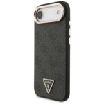Case Guess 4G Triangle Logo MagSafe for iPhone Air black gold - imagine 2