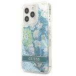 Guess GUHCP13XLFLSN iPhone 13 Pro Max 6,7" green hardcase Flower Liquid Glitter - imagine 2