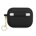 Guess GUAPLSCHSK AirPods Pro cover black Silicone Charm Heart Collection - imagine 2