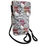 Hello Kitty Handbag HKOWBHDGPTE Beige Leather Tags Graffiti Cord - imagine 3