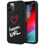 Karl Lagerfeld KLHCP12MSILKRBK iPhone 12/12 Pro 6,1" black hardcase Silicone Forever Karl