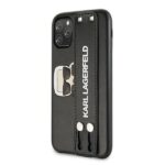 Karl Lagerfeld KLHCN58HA2BK iPhone 11 Pro black hardcase Iconic Hand Strap - imagine 2