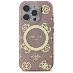 Guess GUHMP16XH4PYEEP iPhone 16 Pro Max 6.9" pink hardcase IML Peony On 4G Background MagSaf - imagine 3