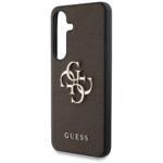 Case Guess Grained Big 4G Logo Small Classic Logo to Samsung Galaxy S25 brown - imagine 6