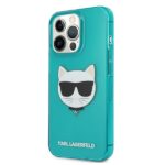 Karl Lagerfeld KLHCP13LCHTRB iPhone 13 Pro / 13 6,1" blue hardcase Glitter Choupette Fluo - imagine 2