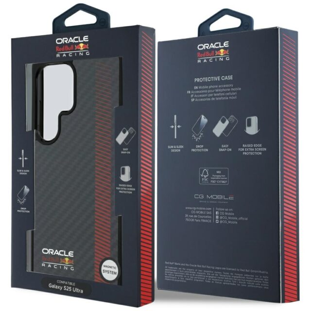 Red Bull Real Carbon Fiber Powerbar MagSafe Case for Samsung Galaxy S25 Ultra Black - imagine 8
