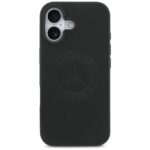 Mercedes Leather Vintage Logo MagSafe Case for iPhone 17 Black - imagine 3