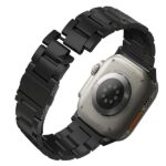 UNIQ Osta Strap Apple Watch 42/44/45/49mm Series 1-8/SE/SE2/SE3/Ultra1/2/3 Stainless Steel black - imagine 2