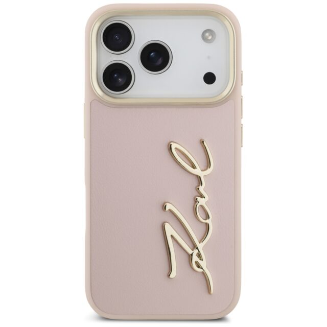 Karl Lagerfeld Karl Script Logo Case for iPhone 17 Pro Pink - imagine 3