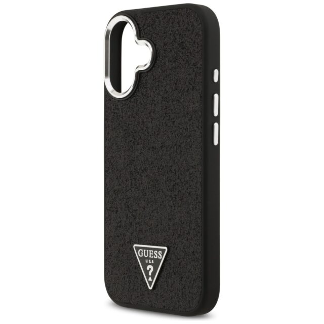 Case Guess Glitter Triangle Logo MagSafe for iPhone 17 black - imagine 6