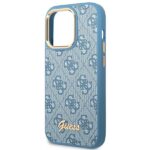 Guess GUHCP14LHG4SHB iPhone 14 Pro 6,1" blue hard case 4G Vintage Gold Logo - imagine 6