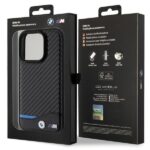 BMW BMHCP15L22NBCK iPhone 15 Pro 6.1" black Leather Carbon - imagine 8