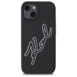 Karl Lagerfeld KLHCP15S3DRKSDLK iPhone 15 6.1" black hardcase 3D Rubber Signature - imagine 3