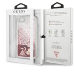 Guess GUHCI8GLHFLRA iPhone 7/8/SE 2020/ SE 2022 raspberr yhard case Glitter Hearts - imagine 7