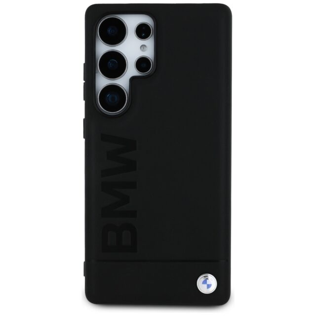 Case BMW Leather Big Wordmark for Samsung Galaxy S25 Ultra black - imagine 3