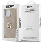 DKNY DKHCP14LPQDSLE iPhone 14 Pro 6.1" beige Quilted Stack Logo - imagine 8