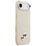 Karl Lagerfeld Karl & Choupette Pins MagSafe Case for iPhone Air Beige - imagine 4