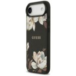 Guess Grained Flowers Classic Logo MagSafe case for iPhone Air black - imagine 2