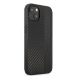 AMG AMHCP13MBLSCA iPhone 13 / 14 / 15 6.1" black hardcase with Carbon Stripe & Embossed design - imagine 4