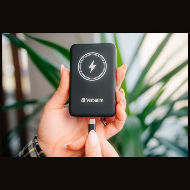 Verbatim Wireless Magnetic Power Bank `n` Go 15W 5000mAh black 32240 - imagine 4