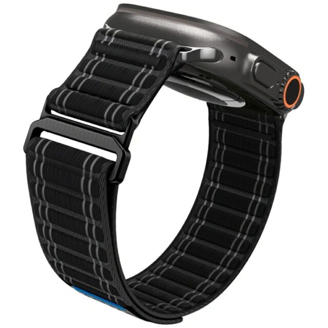Spigen WBF0 Strap for Apple Watch 8/9/10/11/SE/Ultra (44/45/46/49mm) black - imagine 4