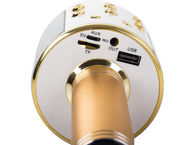 Extralink | Wireless Microphone | with Speaker, Bluetooth, Gold - imagine 8