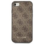 Guess GUHCI8G4GFBR iPhone SE 2022 / 2020/ 7 / 8brown hard case 4G Metal Gold Logo - imagine 3