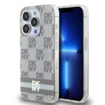 DKNY DKHMP13XHCPTSE iPhone 13 Pro Max 6.7 inch beige hardcase IML Checkered Mono Pattern & Printed S