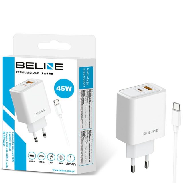 Wall charger Beline 45W + cable USB-C BLN2CW45C white - imagine 2