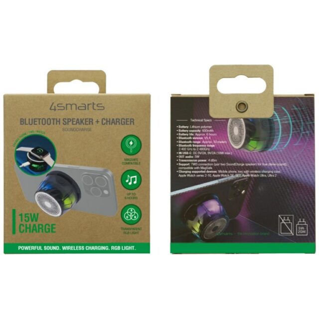 Bluetooth Speaker 4smarts SoundCharge compatible with MagSafe black - imagine 6