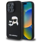 Karl Lagerfeld KLHMP16LSKCHPPLK iPhone 16 Pro 6.3" black hardcase Silicone Double Heads Print